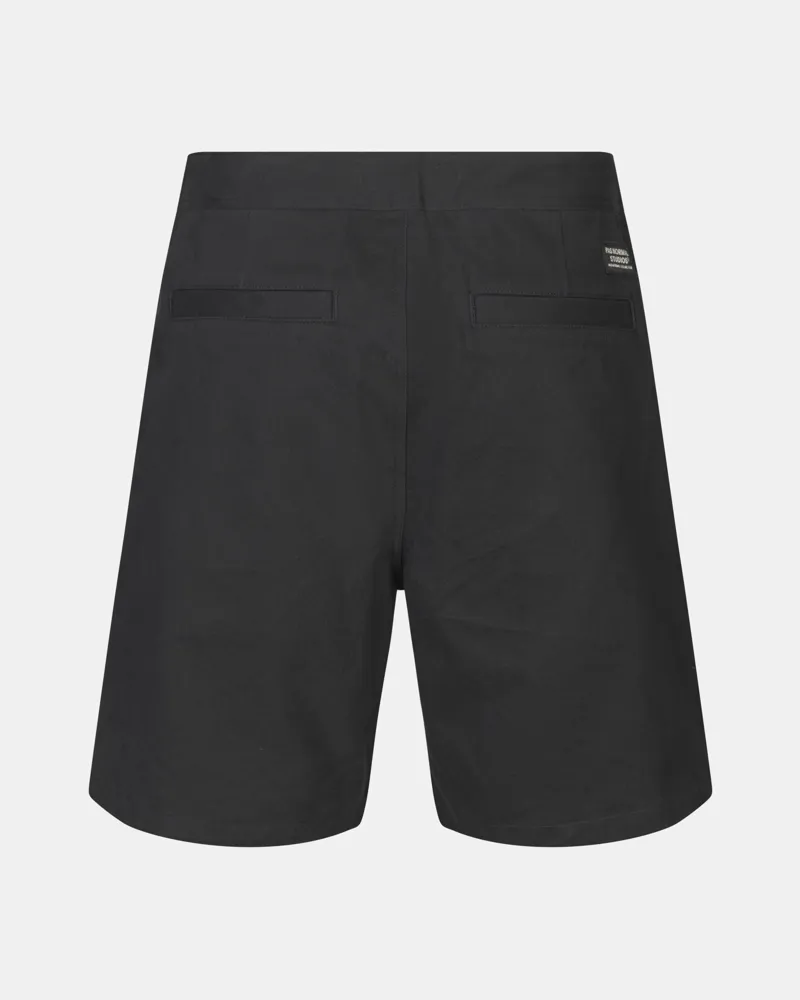 Pas Normal Studios Off-Race Cotton Twill Shorts  Black-1