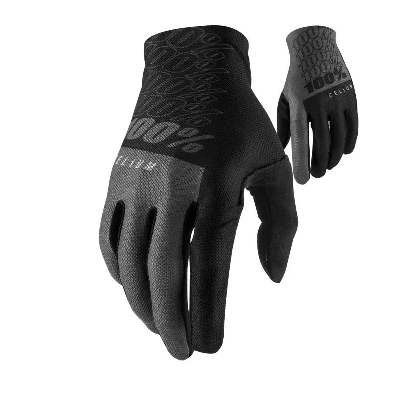 100% Celium Gloves in Black/Grey