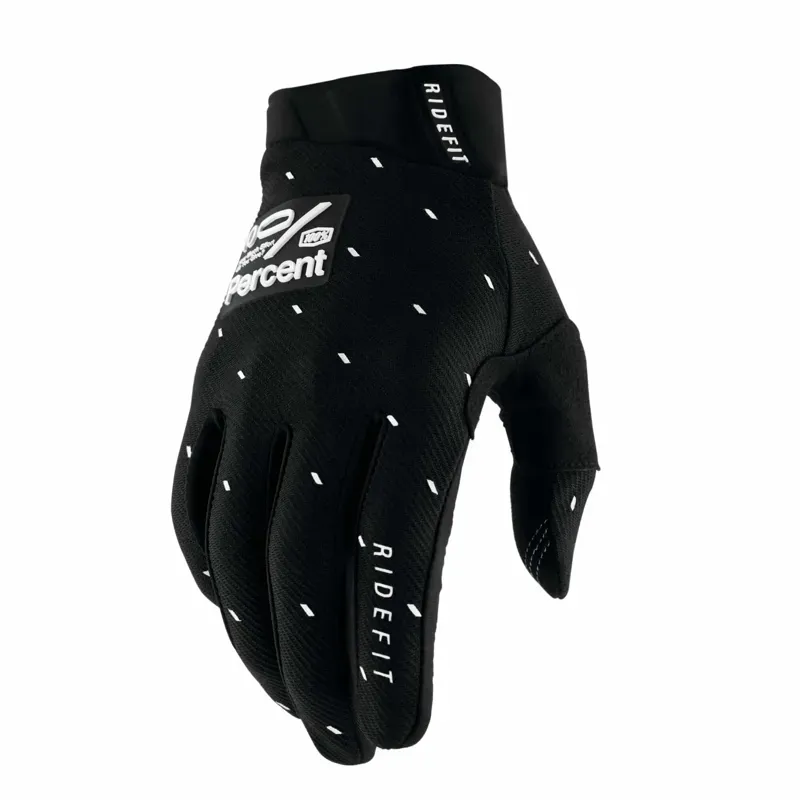 100% Ridefit Gloves in Slasher Black