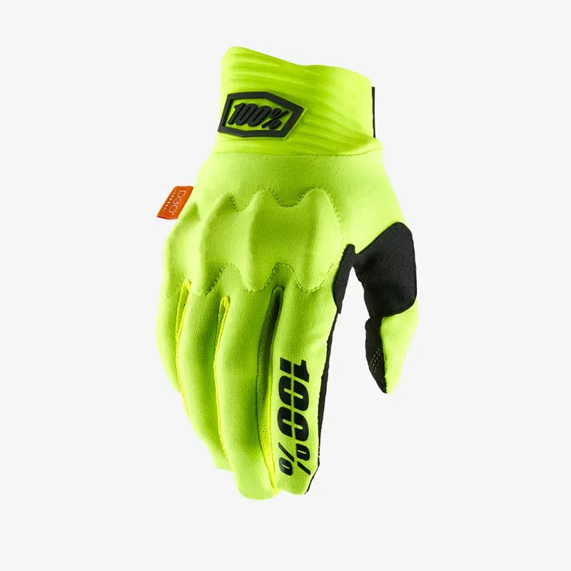 100% Cognito Smart Shock Gloves in Fluo Yellow-1