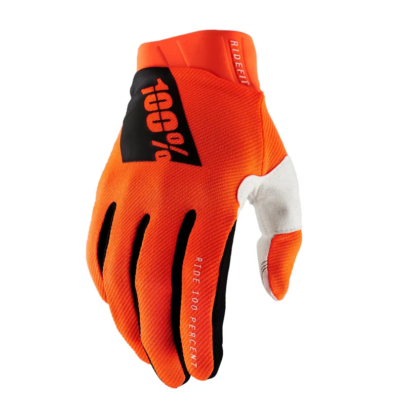 100 Ridefit Glove / Black Fluo Orange -1