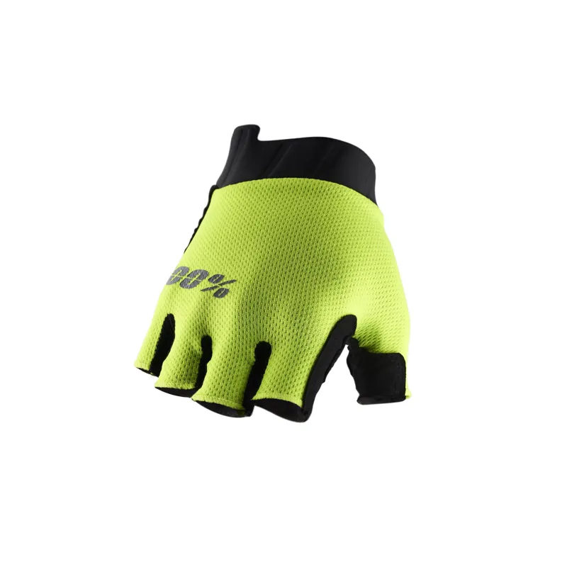 100% Exceeda Gloves in Fluo Yellow
