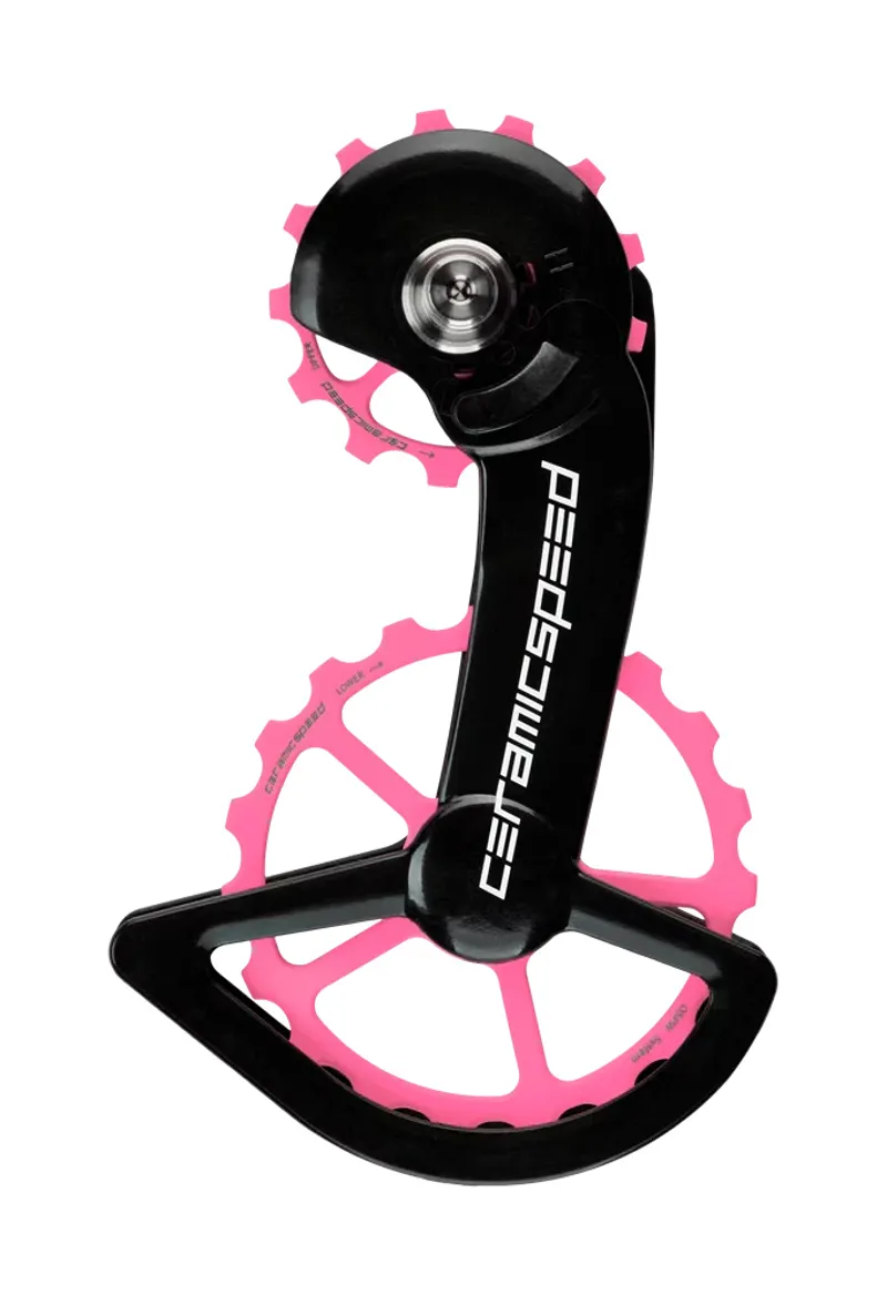 CeramicSpeed OSPW System Cerakote Coated Shimano 9100 8000 Pulley Wheels Pink