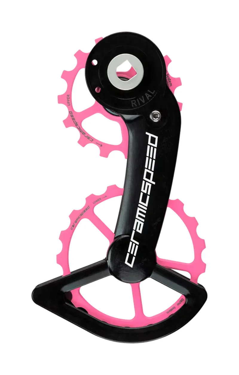 CeramicSpeed OSPW System Cerakote Coated SRAM Rival AXS Pulley Wheels Pink
