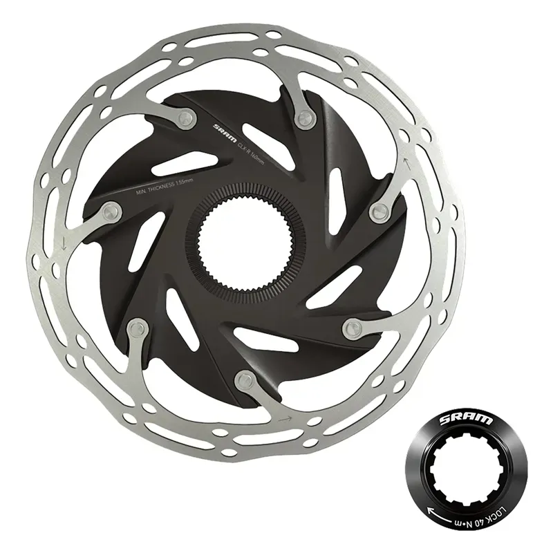 SRAM BCenterline X Road 2-Piece Disc Rotor w/Lock Ring in Black