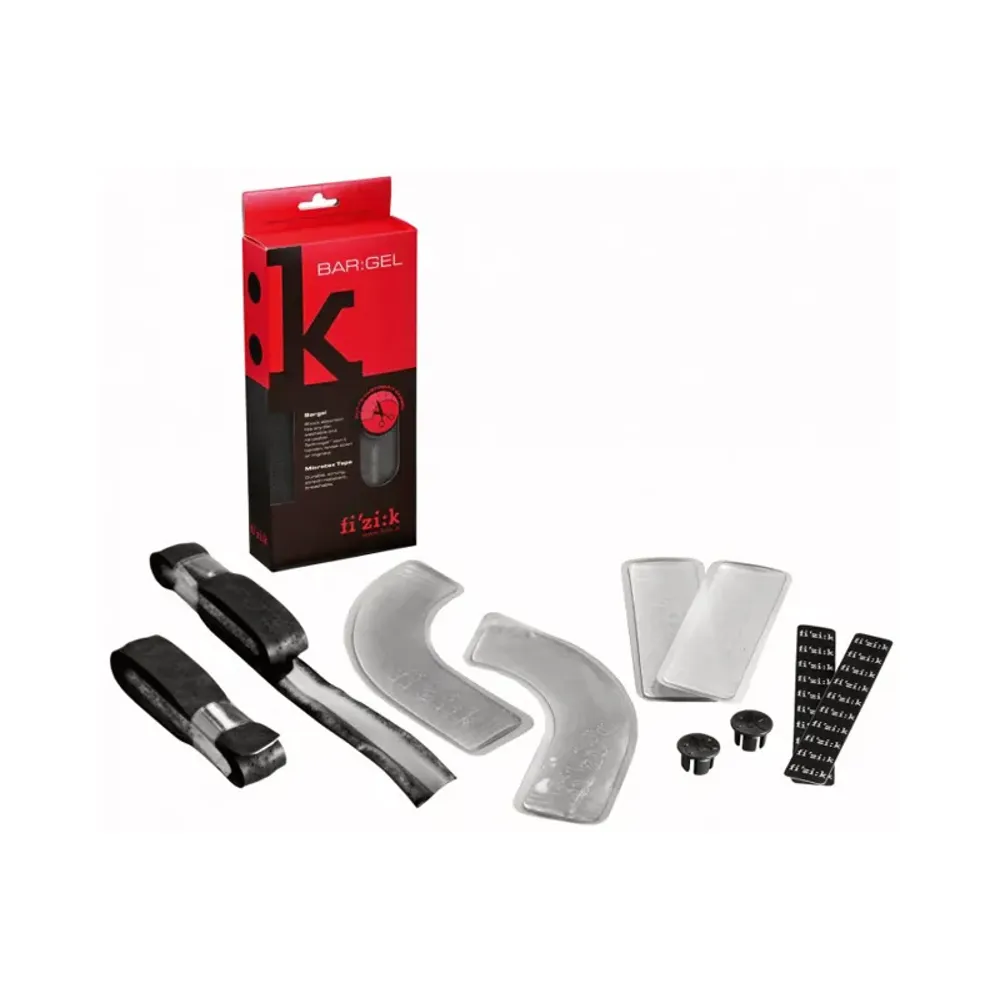 Js Cycles Fizik Technogel Handlebar Gel Set with Handlebar Tape in Black  - one size | Free delivery over £50, Price Match & Cycle to Work.