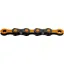 KMC X12 DLC Waxed Chain 126 Links In Black/Orange