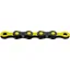 KMC X12 DLC Waxed Chain 126 Links In Black/Yellow