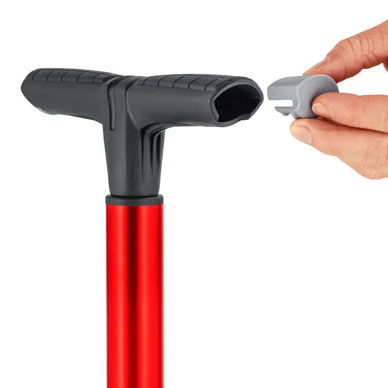 Feedback Sports Pneuma CC Compact Charger Floor Pump in Red/Black-2