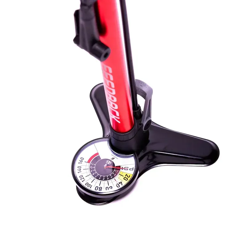 Feedback Sports Pneuma CC Compact Charger Floor Pump in Red/Black-1