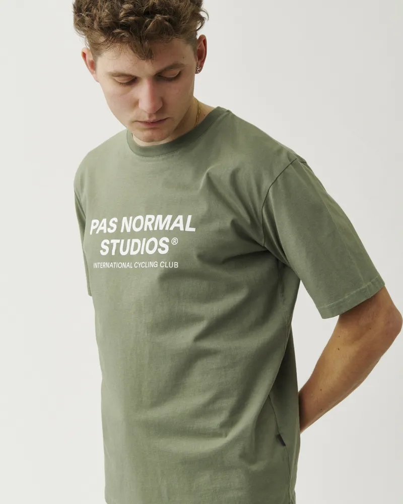 Pas Normal Studios Off-Race Logo T-Shirt  Dark Celeste-2