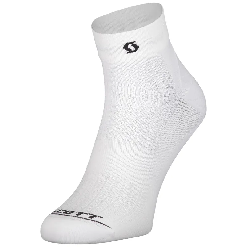 Scott Performance Quarter Socks in White/Black