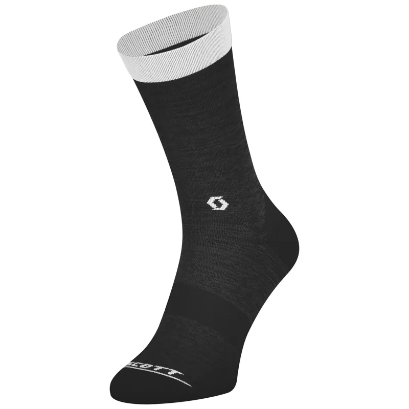 Scott Trail Crew Socks in Dark Grey/White