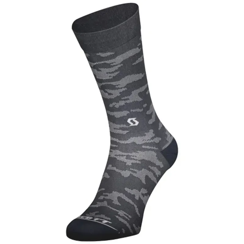 Scott Trail Camo Crew Socks in Grey/White