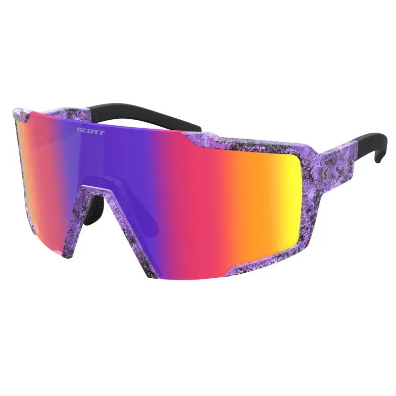 Scott Shield Glasses in Black/Swish Purple/Teal Chrome