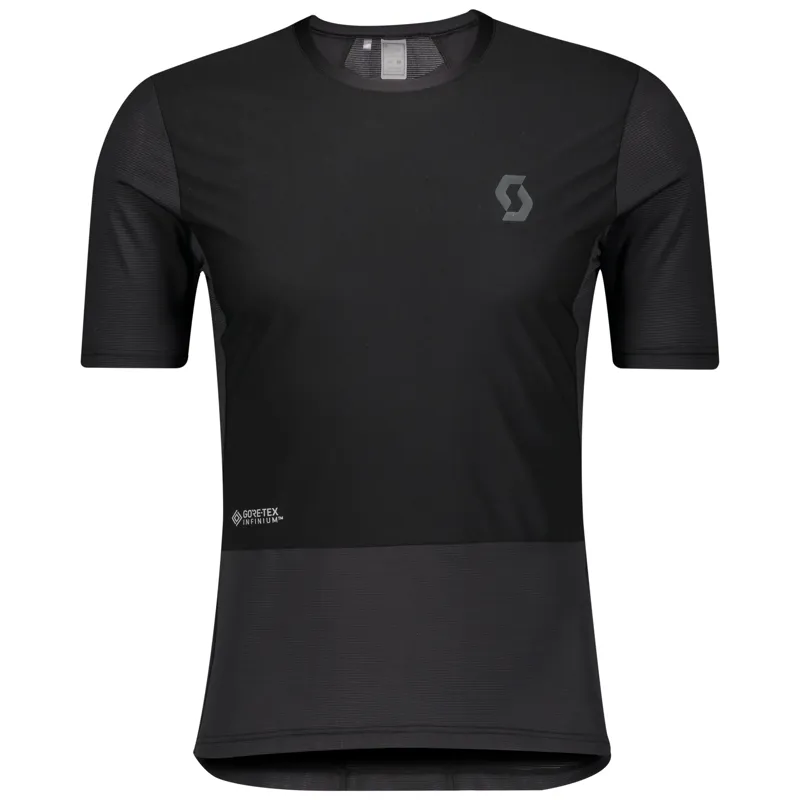 Scott Underwear Windstopper Mens Short Sleeve Shirt in Black