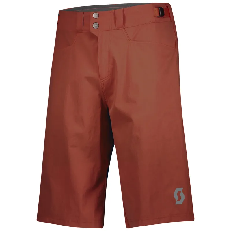 Scott Trail Flow Mens Pad Shorts in Red -1