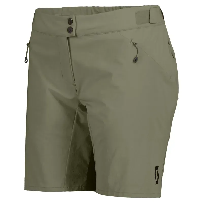 Scott Women's Endurance Ls/Fit Shorts w/Pad in Hay Green