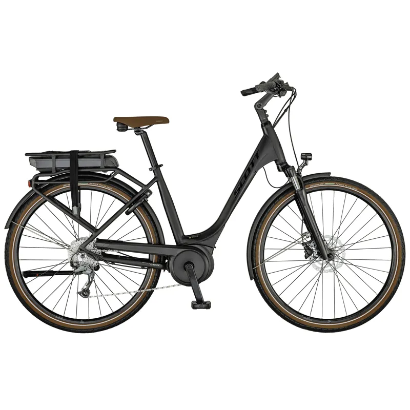 2021 Scott Sub Active eRIDE 10 USX Rack Electric Hybrid Bike in Black 
