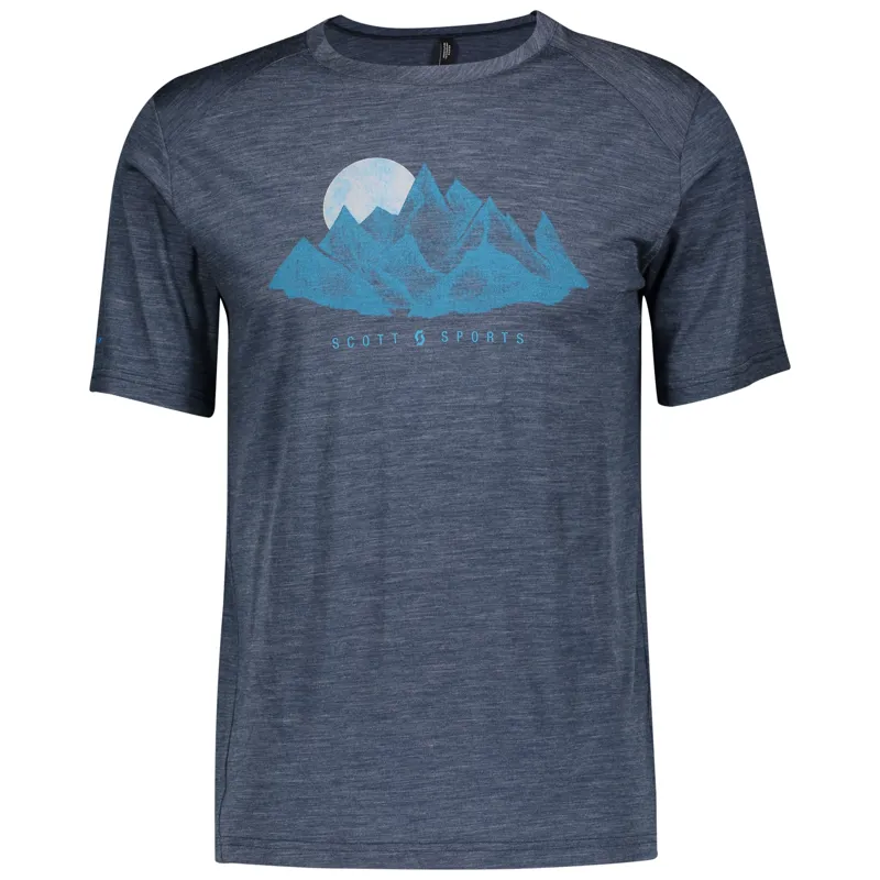 2021 Scott Defined Merino Mens Graphic Shirt in Blue 