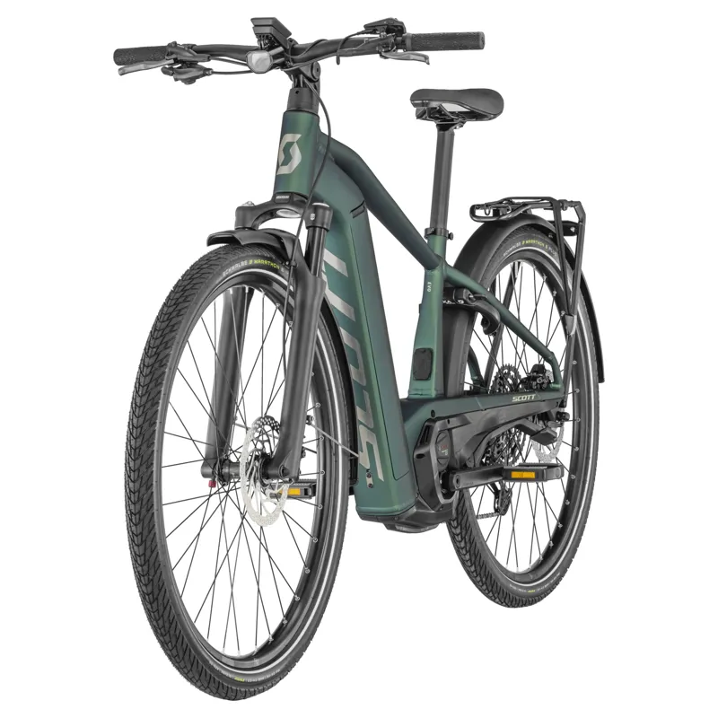 2022 Scott Sub eRIDE EVO Men's Electric Bike in Green-1