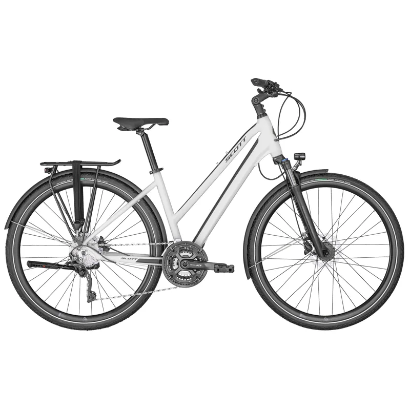 2022 Scott Sub Sport 10 Women's Hybrid Bike in White