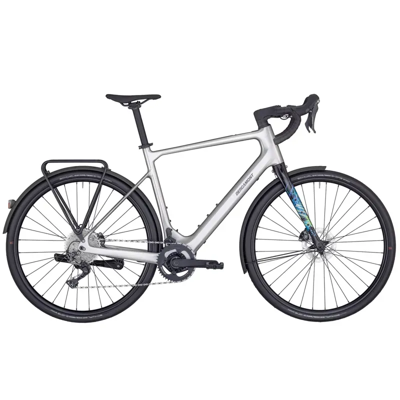 Bergamont E-Grandurance RD Expert Electric Gravel Bike In Shiny Flaky Silver