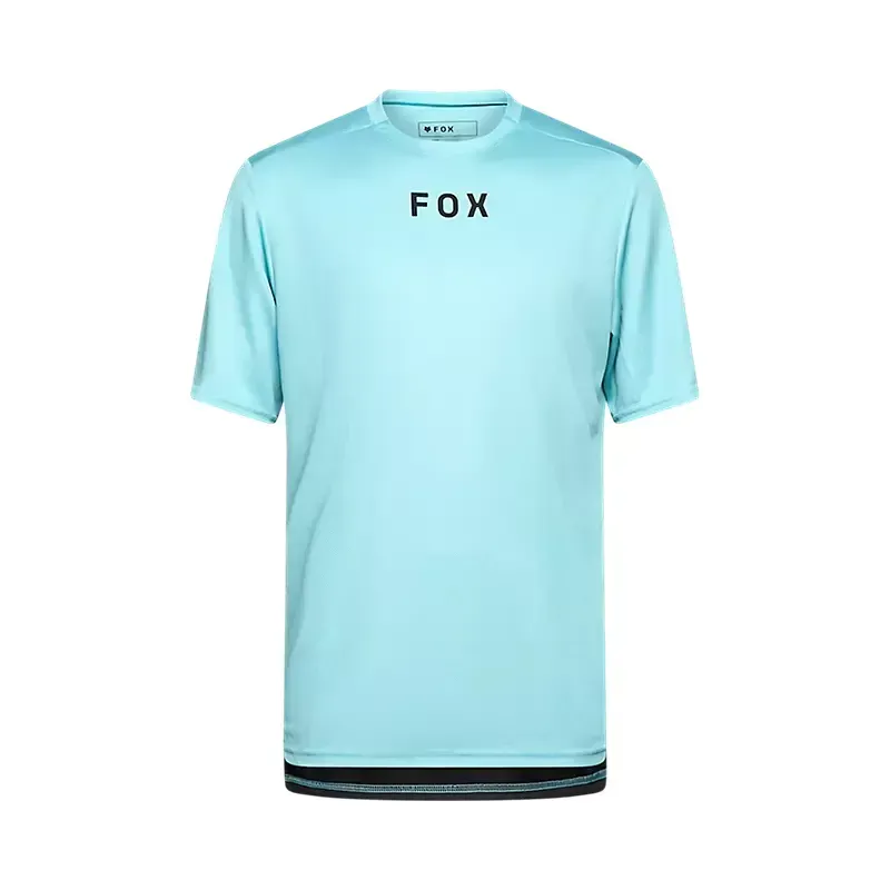 Fox Ranger Wordmark Short Sleeve Jersey in Vintage Wash Blue
