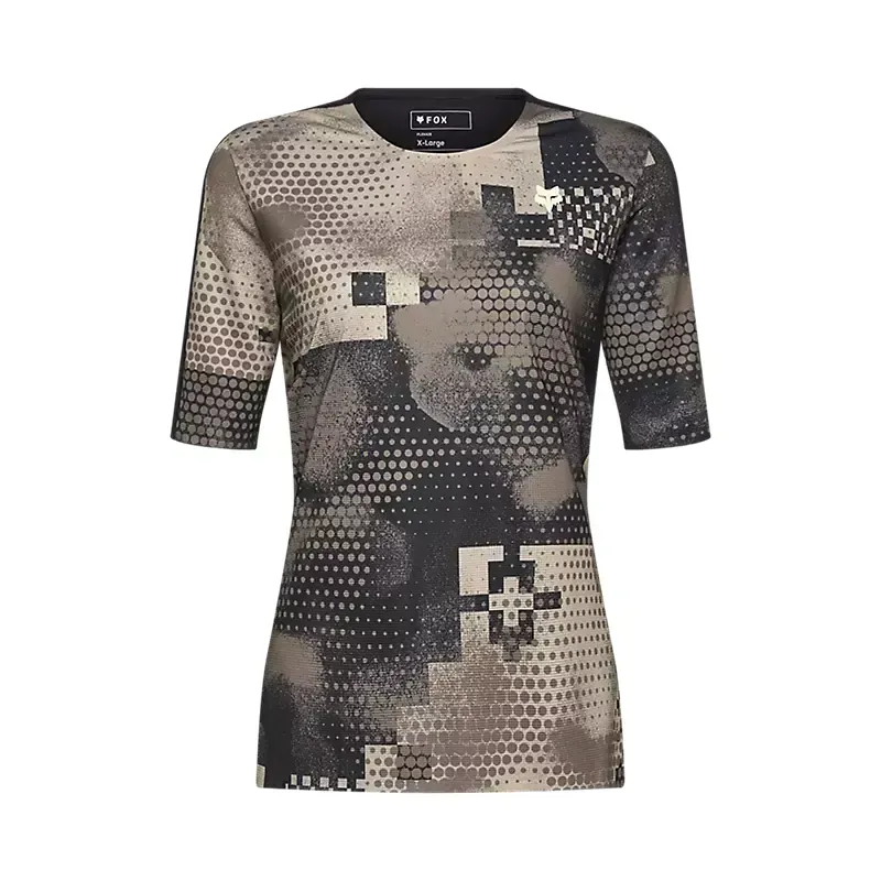 Fox Women's Flexair Ascent Pulse Short Sleeve Jersey in Sand