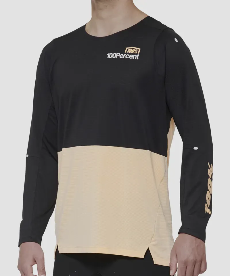 100 R-Core X Long Sleeve Jersey Black/ Peach-1