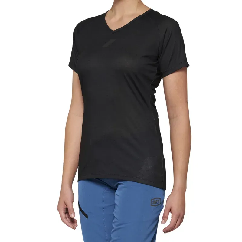 100% Airmatic Short Sleeve Women's Jersey in Black