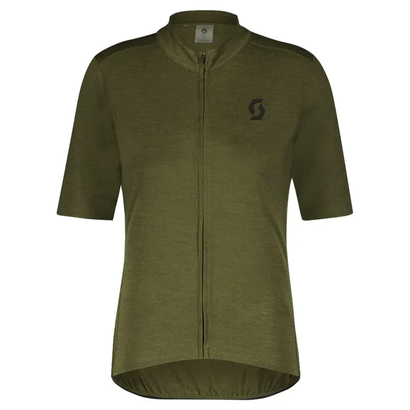 Scott Gravel Merino SS Shirt in Fir Green/Black