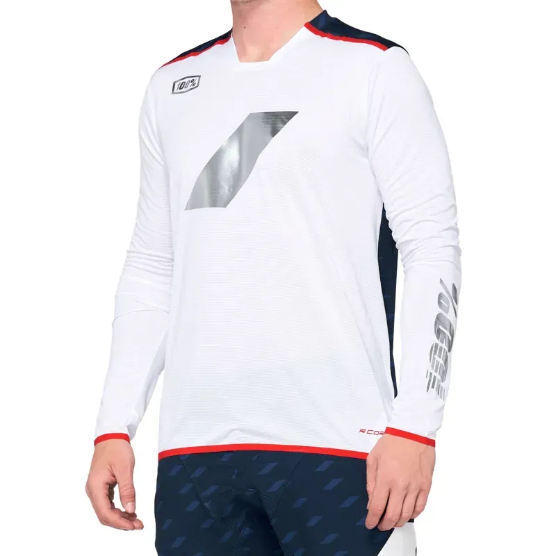 100% R-Core X  Ltd Edition Jersey in White/Navy