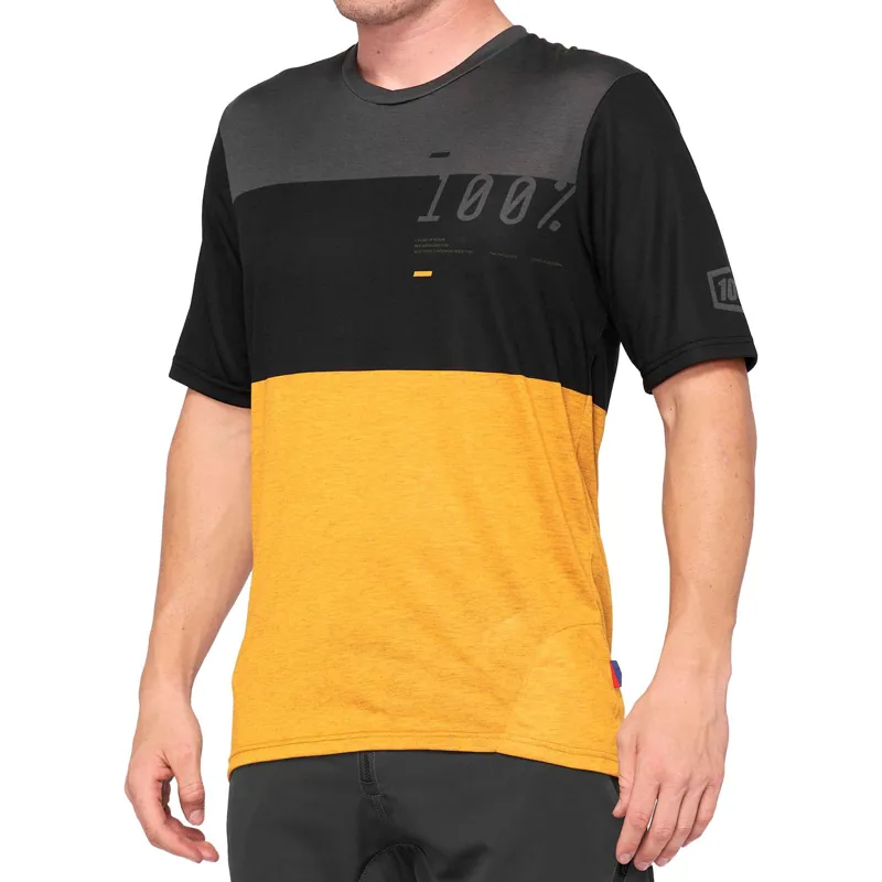 100% Airmatic Jersey in Black/Mustard