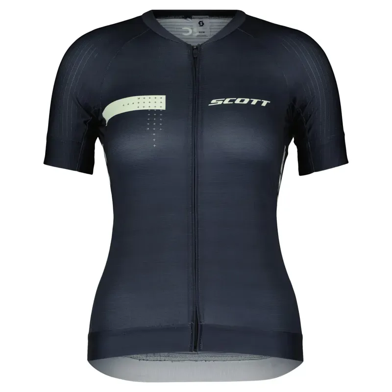 Scott RC Pro Short Sleeve Woman's Jersey In Dark Blue/Fresh Green