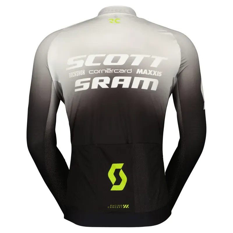 Scott RC Scott-Sram Pro Long Sleeve Men's Jersey In Black/White-1