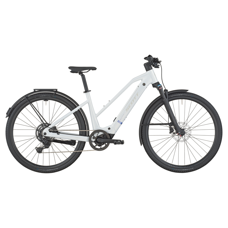 Scott Passage 20 Slope eHybrid Bike in Bianco White
