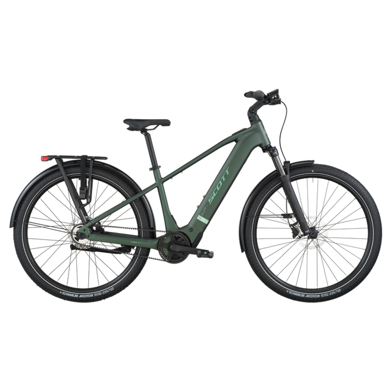 Scott Sub Tour 10 eHybrid Bike in Kelp Green