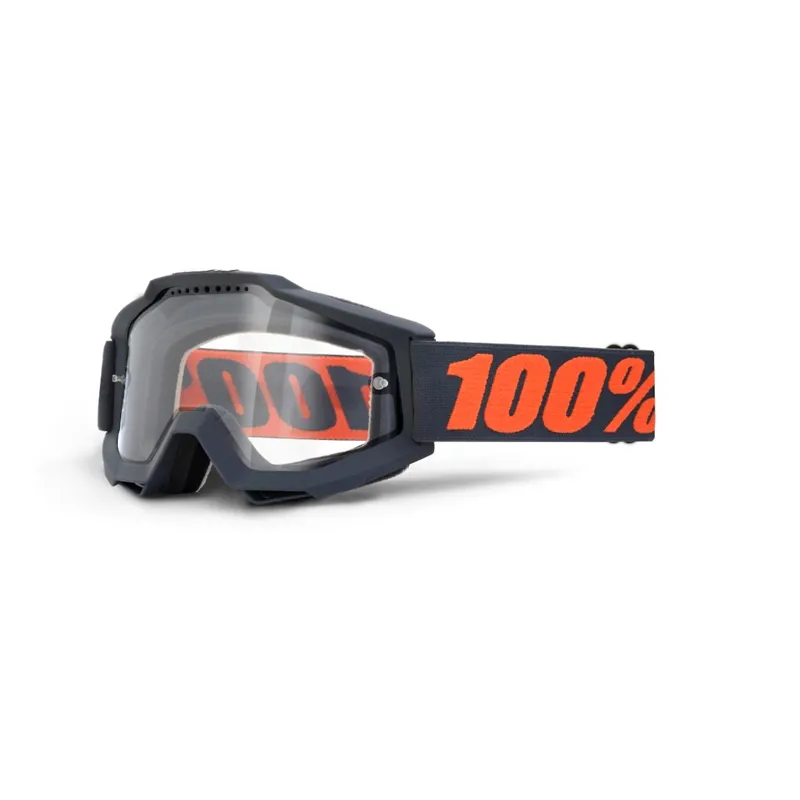 100% Accuri Enduro MTB Goggles in Clear Lens/Gunmetal
