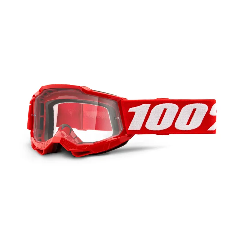 100% Accuri 2 Clear Lens Youth Goggles in Red