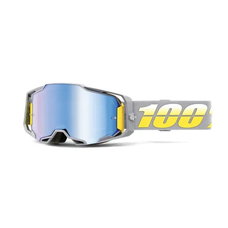 100% Armega Mirror Blue Lens Goggles in Complex