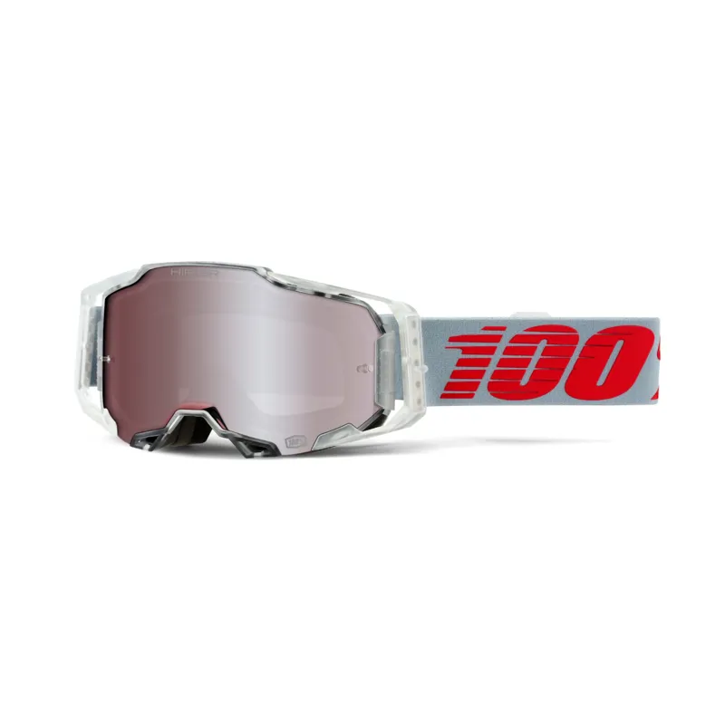 100% Armega HiPER Silver Lens Goggle in X-Ray