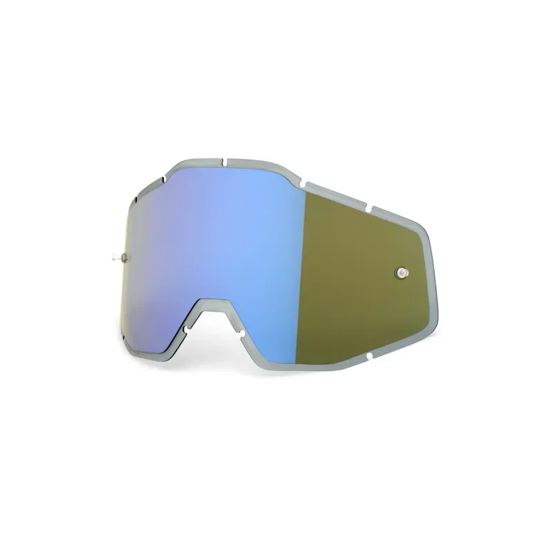 100% Accuri/Racecraft/Strata Anti-Fog Injected Lens in  Blue Mirror