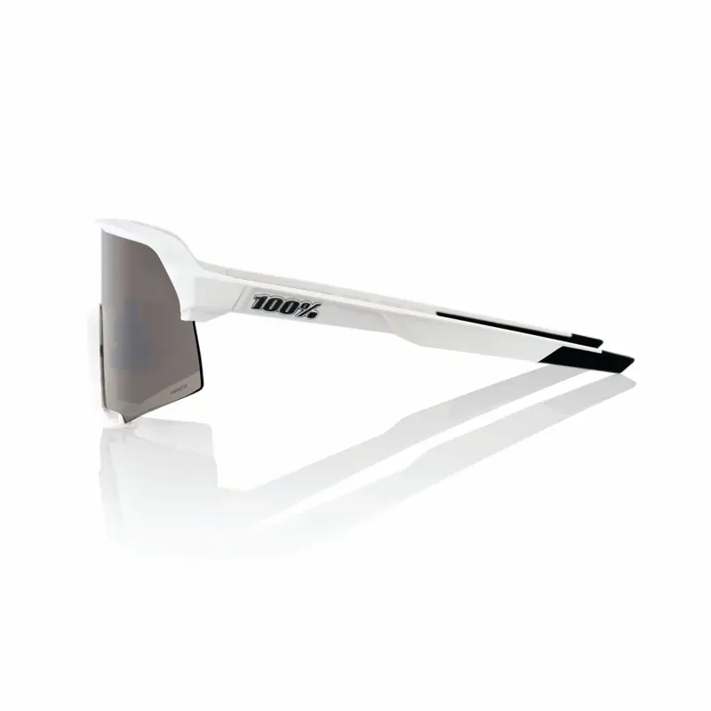 100% S3 Glasses Mirror Lens In White/ HiPER Silver-2