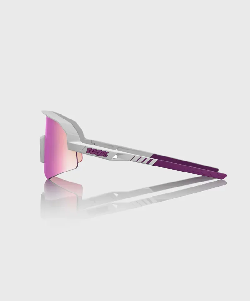 100 Slendale SL Glasses - Chalk/ Purple Muilayer Mirror Lens-3