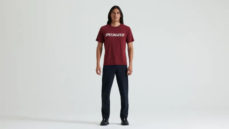 Specialized Wordmark Short Sleeve T-Shirt in Garnet Red