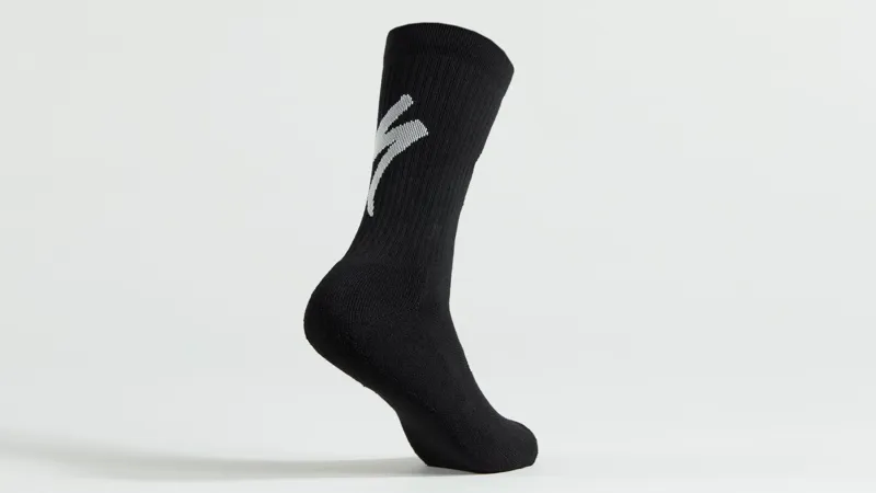Specialized Techno MTB Tall Logo Socks in Black/White