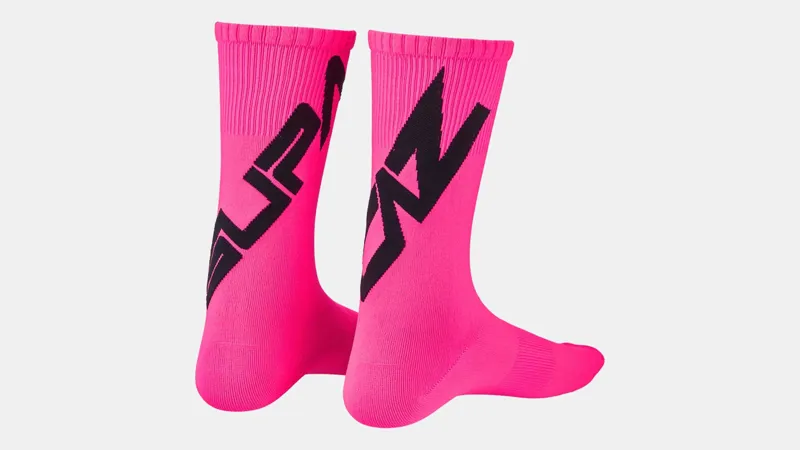 Supacaz SupaSox Twisted Sock Black/Neon Pink