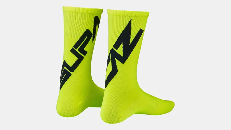 Supacaz SupaSox Twisted Sock Black/YELLOW