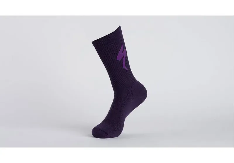 Specialized Techno MTB Tall Logo Socks in Dusk/Purple Orchid-2